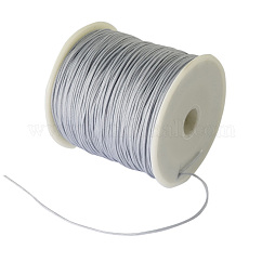 Fil de nylon tressé, Cordon à nouer chinois pour la création de bijoux en perles et macramé., gris clair, 0.8mm, environ 100 yards / rouleau