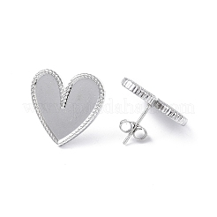 Orecchini a bottone in acciaio inossidabile 304 anti-ossidazione per donna&nbsp;EJEW-I285-32P