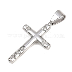 Ciondoli in acciaio inossidabile chirurgico 316 e zirconia cubica trasparente&nbsp;STAS-A137-03C-P