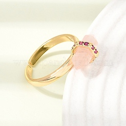 Bagues ouvertes en laiton avec micro pavé de zircones cubiques pour femmes&nbsp;GG-CBA0B5A-03G-04