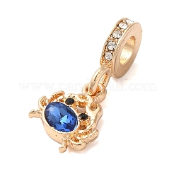 Europäische baumelnde charme der zahnstangenüberzuglegierung strass&nbsp;PALLOY-S189-38G-01