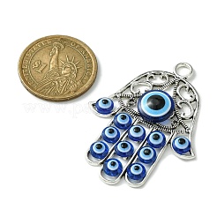 Große Anhänger aus blauer Evil-Eye-Legierung&nbsp;PALLOY-JF02358-02