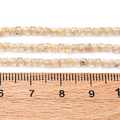 Natürlichen Gold Rutilquarz Perlen Stränge&nbsp;G-B142-C03-2x2mm