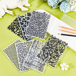 4 Stück 4 Arten von Prägeordnern aus Kunststoff&nbsp;DIY-CP0008-86