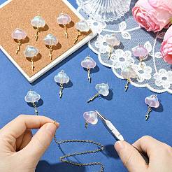 15 pièce en acrylique transparent 5 couleurs avec pendentifs en laiton&nbsp;PALLOY-CJ00191