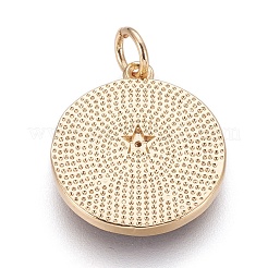 Pendenti a pentacolo in ottone smaltato&nbsp;KK-O113-05C-G