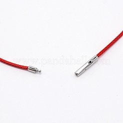 Fabrication de colliers de cordes cirées en polyester&nbsp;MAK-WH0009-05C-02