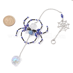 Ornamenti pendenti con perline di vetro ragno&nbsp;HJEW-TA00172-03