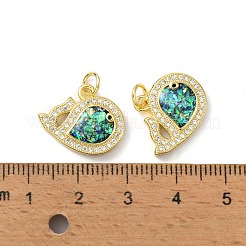 Ottone micro spianare pendenti zirconi&nbsp;KK-A197-12G