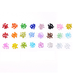 24 couleurs 6/0 perles de rocaille en verre&nbsp;SEED-X0052-02-4mm