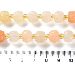 Natürliche goldene Seidenjadeperlenstränge&nbsp;G-B135-B01-01