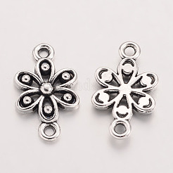 Conectores de enlaces de flores de aleación de estilo tibetano&nbsp;LS-TIBE-Q037-009-RS