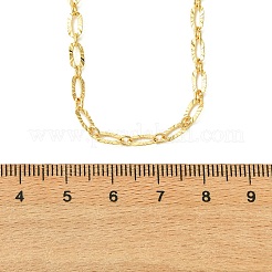 Colliers à maillons ovales texturés en laiton de 3.5 mm&nbsp;NJEW-JN06459