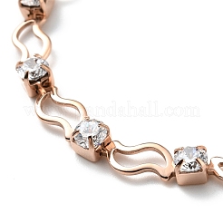Pulsera de tenis con circonitas cúbicas de cristal&nbsp;BJEW-E108-03RG