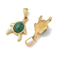 Pendentifs synthétiques en malachite&nbsp;STAS-L309-03G