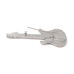 Broches d'instruments de musique en strass en alliage de guitare&nbsp;JEWB-S023-03D