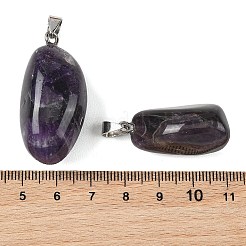 Colgantes de piedra de amatista natural pulida&nbsp;GG-K002-06G