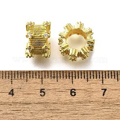 Perle di zirconi cubici trasparenti in micro pavè di ottone&nbsp;KK-M316-12G-02