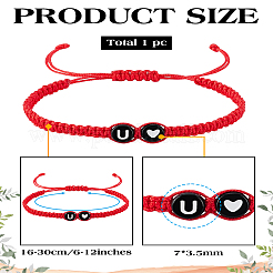 1 bracelet tressé en nylon réglable pour femmes et hommes&nbsp;BJEW-LP0001-31B-U