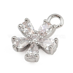 Pendentifs avec zircon cubiques à micro-pavés en laiton&nbsp;KK-S339-06P