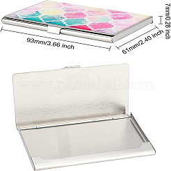 Caja de almacenamiento de tarjetas de visita tipo empuje manual epoxi&nbsp;AJEW-WH0013-22