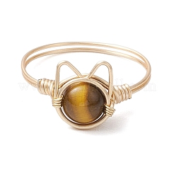4 juego de anillos para dedo de 4 estilos de amatista natural&nbsp;RJEW-TA00154