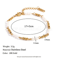 Bracelet rétro en acier inoxydable 304 plaqué or 18 carat&nbsp;HI2110
