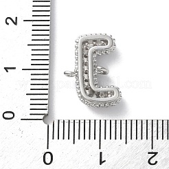 Liens lettres en laiton micro pavé de zircones cubiques&nbsp;KK-I717-04J-P