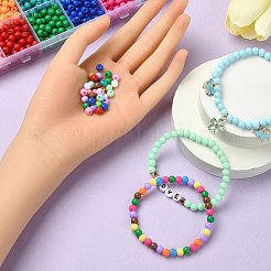 24 Farben undurchsichtige Acrylperlen&nbsp;MACR-YW0002-95