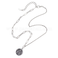 Collana con catena in acciaio inossidabile 304&nbsp;NJEW-JN05636-01