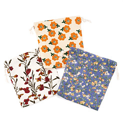 6 x Aufbewahrungsbeutel aus Polyester mit Blumenmuster in zwei Farben&nbsp;ABAG-TA0001-24