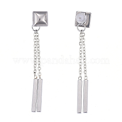 Orecchini a nappa con catena in acciaio inossidabile 304&nbsp;EJEW-I248-43