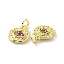 Adornos de latón micropavé de circonia cúbica&nbsp;KK-E068-VF077