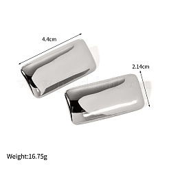 Rechteckige Ohrstecker aus 304 Edelstahl&nbsp;KT1408-2