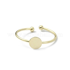 Fornituras de anillo de puño abierto de latón&nbsp;X-KK-P232-01G