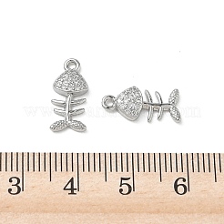 Ciondoli in ottone zirconi chiari micro pavé&nbsp;KK-P355-01D-P