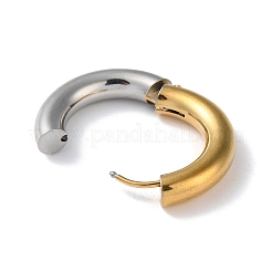 Orecchini a cerchio huggie in acciaio inossidabile 304 bicolore&nbsp;EJEW-P250-01G