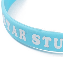 Wort-Armbänder aus Silikon&nbsp;BJEW-XCP0001-12