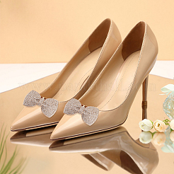 4 Stück 2 Farben Bowknot Legierung Strass Schuhdekoration&nbsp;FIND-GO0002-33