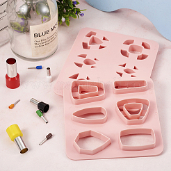 2 Stück 2 Stile Trapez & Rechteck & Tropfen & Quadrat ABS-Kunststoff Plastilin Werkzeuge&nbsp;DIY-TA0005-58