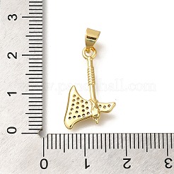 Gestell Messing micro ebnen Zirkonia Anhänger&nbsp;KK-Z086-66G-01