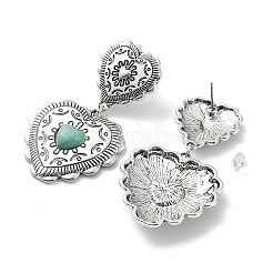 Bijoux coeur saint valentin pour femme&nbsp;EJEW-K262-01B-AS