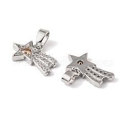 Pendentifs avec zircon cubiques à micro-pavés en laiton&nbsp;KK-A290-04P