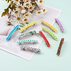 Undurchsichtige Acryl-Twist-Ketten-Haarspangen&nbsp;PHAR-JH00076