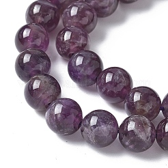 Natürlichen Amethyst Perlen Stränge&nbsp;G-M445-8MM-01D