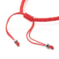 Bracelet de perles tressées en laiton léopard micro pavé de zircons cubiques pour adolescente femme&nbsp;BJEW-JB06981