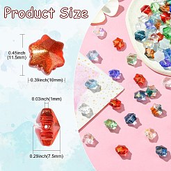100pcs 9 Farben transparente Glasperlen&nbsp;GLAA-CJ0002-53