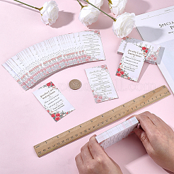 240 carte d'instructions d'entretien en papier à imprimé floral&nbsp;AJEW-FG0005-62A