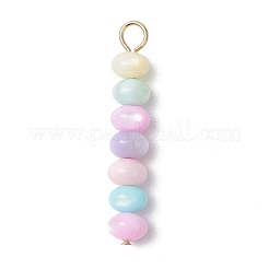 Pendenti con perline di conchiglia d'acqua dolce naturale tinta di colore macaron&nbsp;PALLOY-JF03706-01