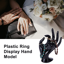 Modelo de mano de exhibición de anillo de plástico&nbsp;RDIS-WH0004-03A-WH
